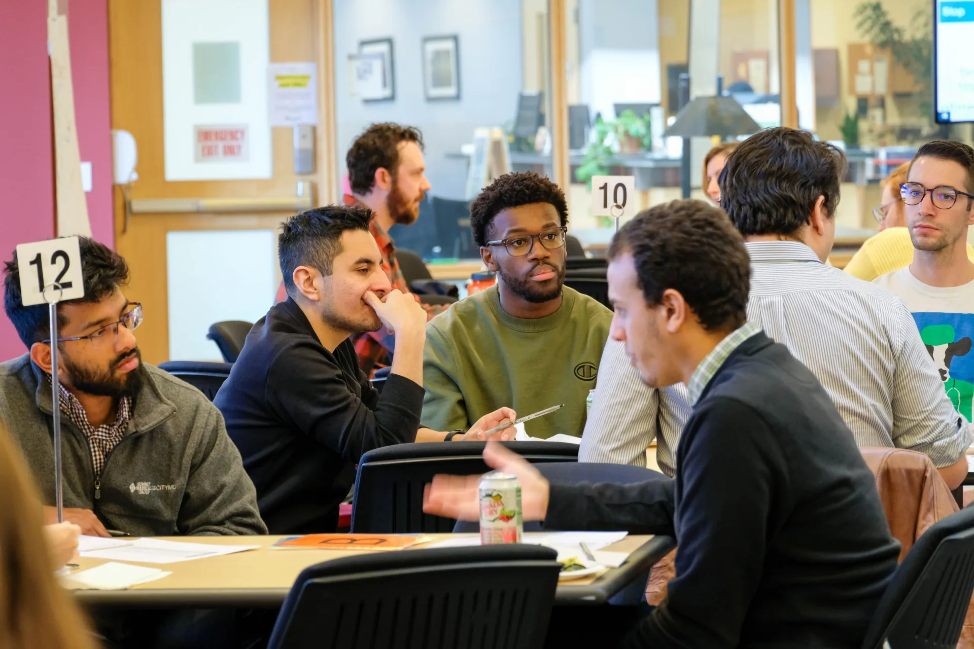 Mentors and mentees conversing