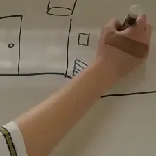 hand writing on white board