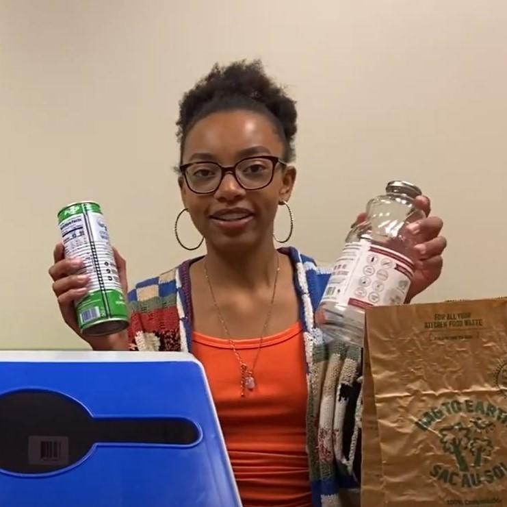 person sorting recyclable bottles