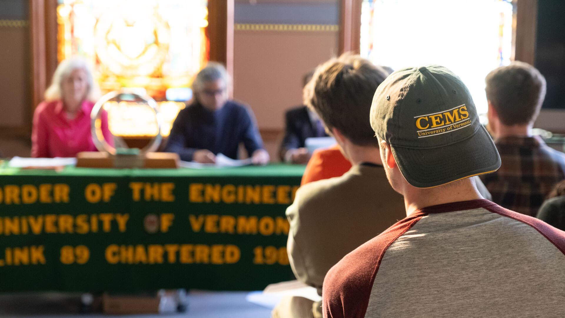 The afternoon sun illuminates the proceedings during the 2024 Order of the Engineer ceremony