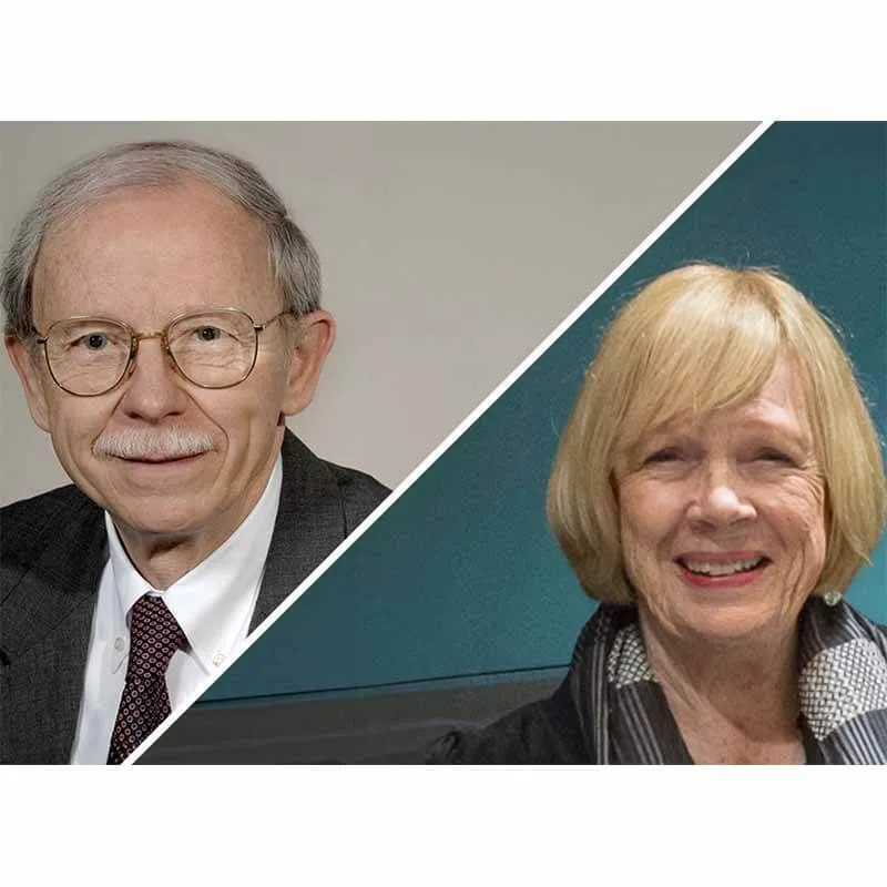 Portraits of Wolgang Mieder and Beverly Rubenstein