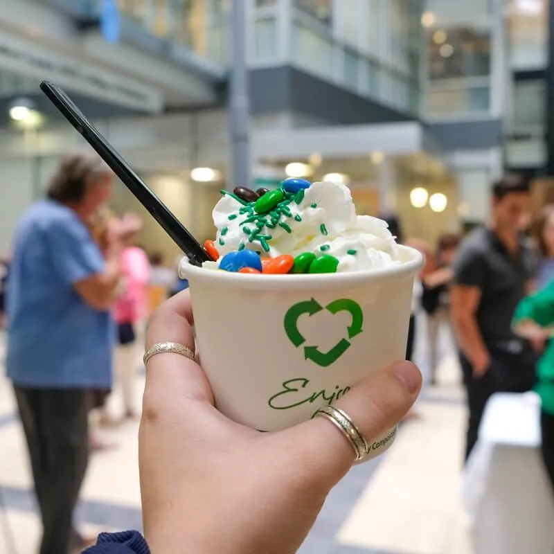dish full of ice cream at social event