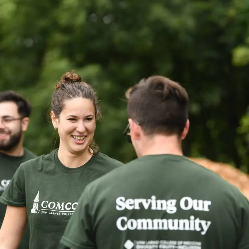 Students enjoying community work