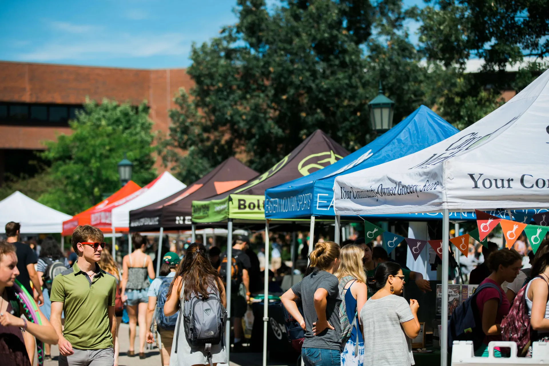 Students walking on campus