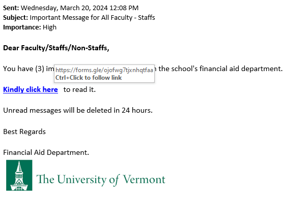 phishing email.