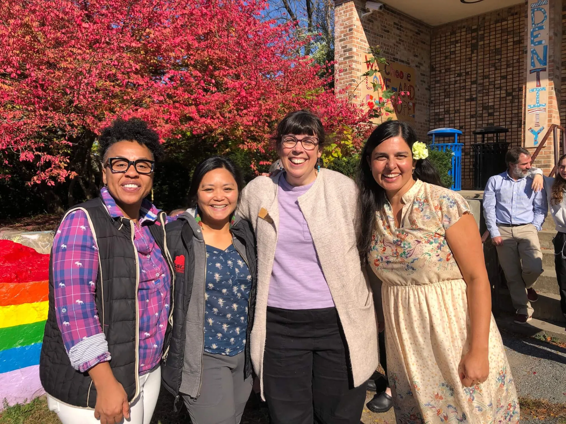 Aziza Malik and teaching colleagues at Champlain Elementary School