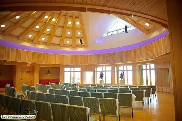 Chairs in a sunny conference room