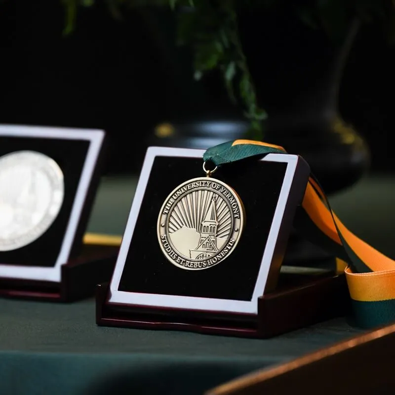 Endowment awards medal on display