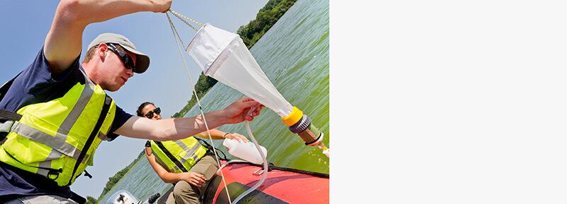 Water researchers on Lake Champlain
