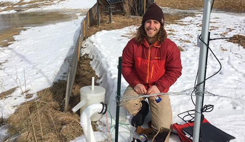 M.S. student Cameron Twombly