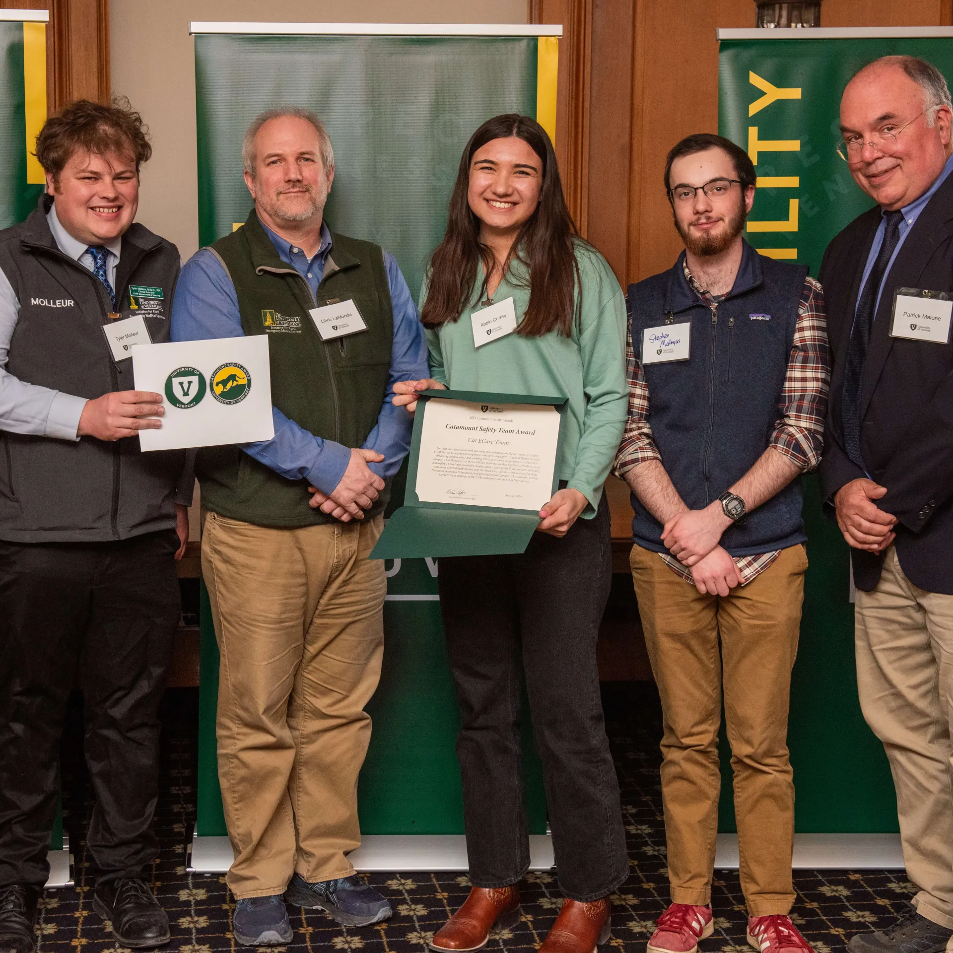 CAT ECare Team receives a safety award.