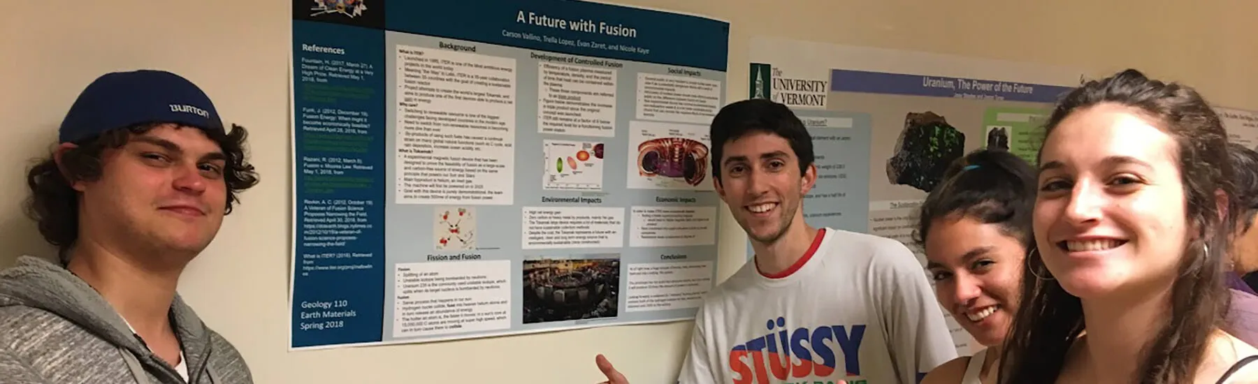 Students showcasing their project
