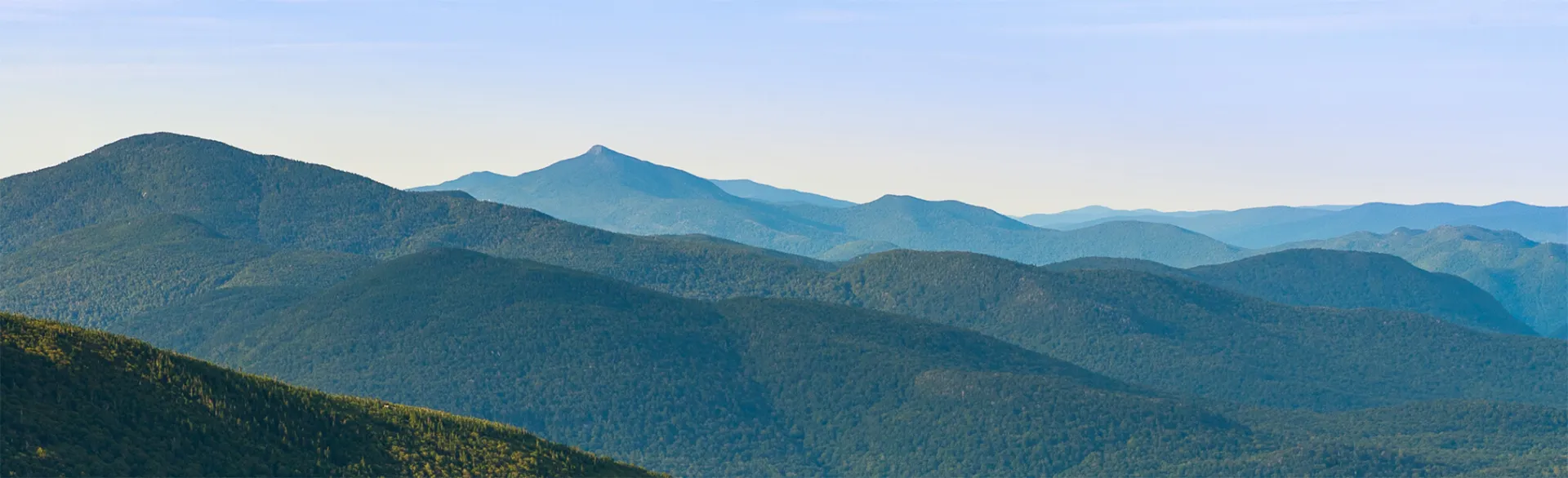 A view of the green mountains