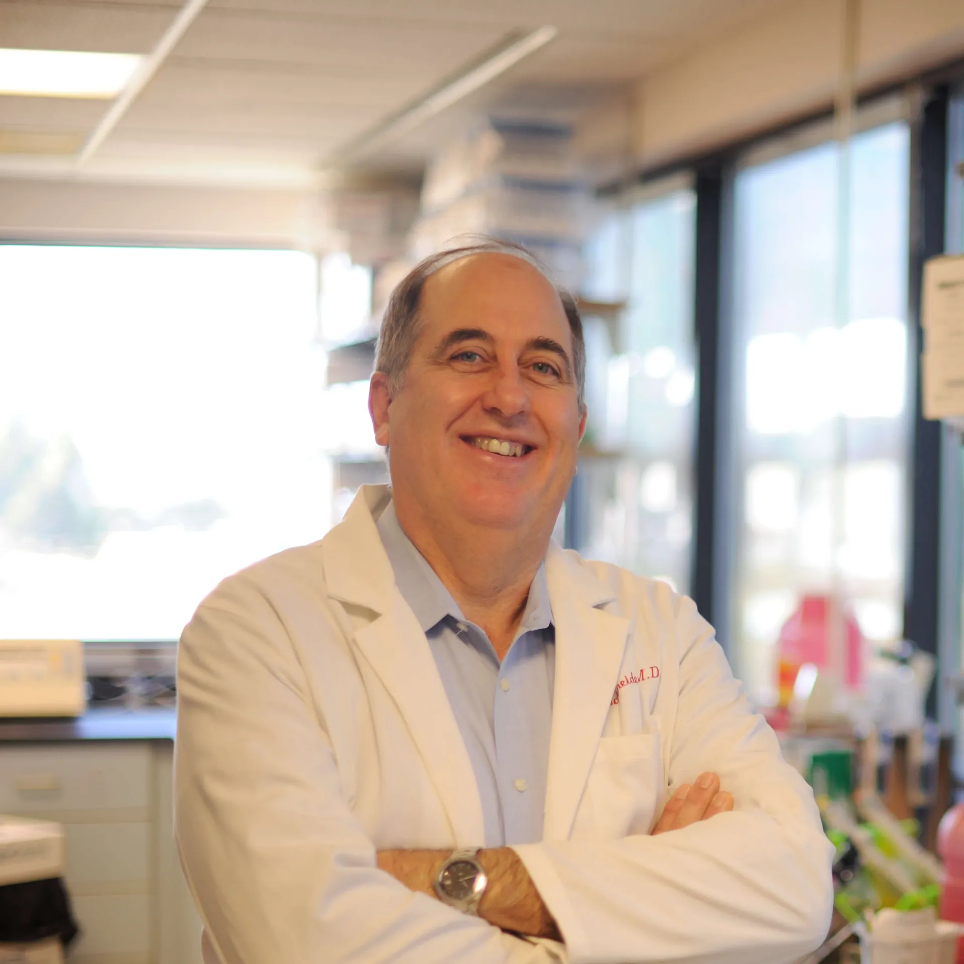 Division Chief Dr. Schneider in his laboratory.
