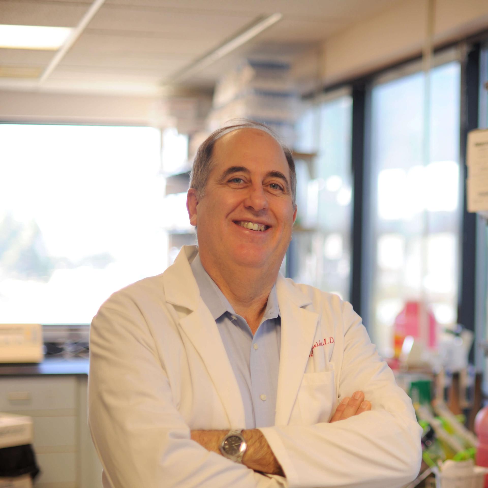 Division Chief Dr. Schneider in his laboratory.