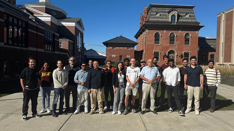 Faculty and graduate student researchers gather for a CREATE team group shot