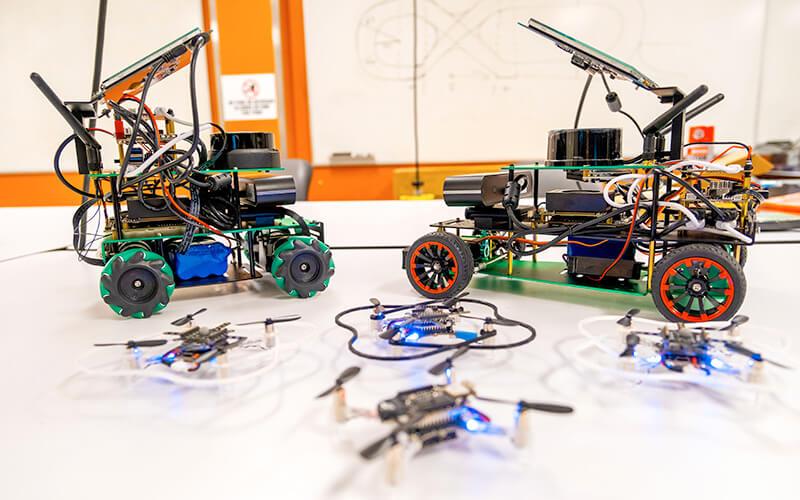 View of autonomous ground and air vehicles used in the AIRLab