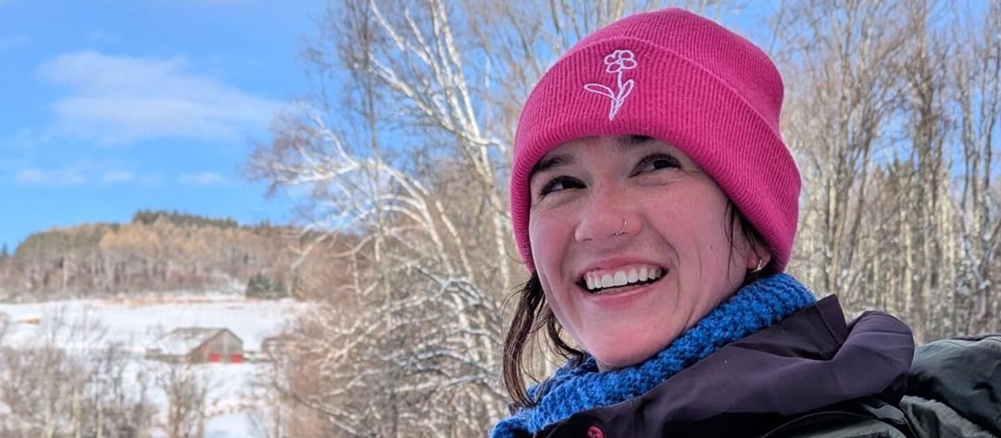Camille Kauffman outdoors in winter