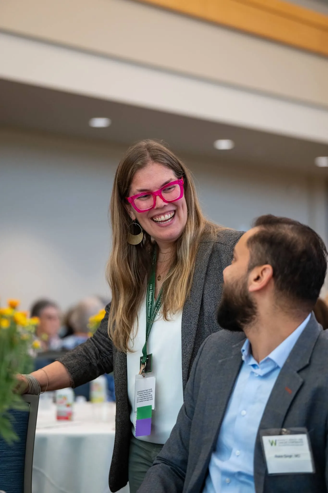 Maura Barry and conference attendee