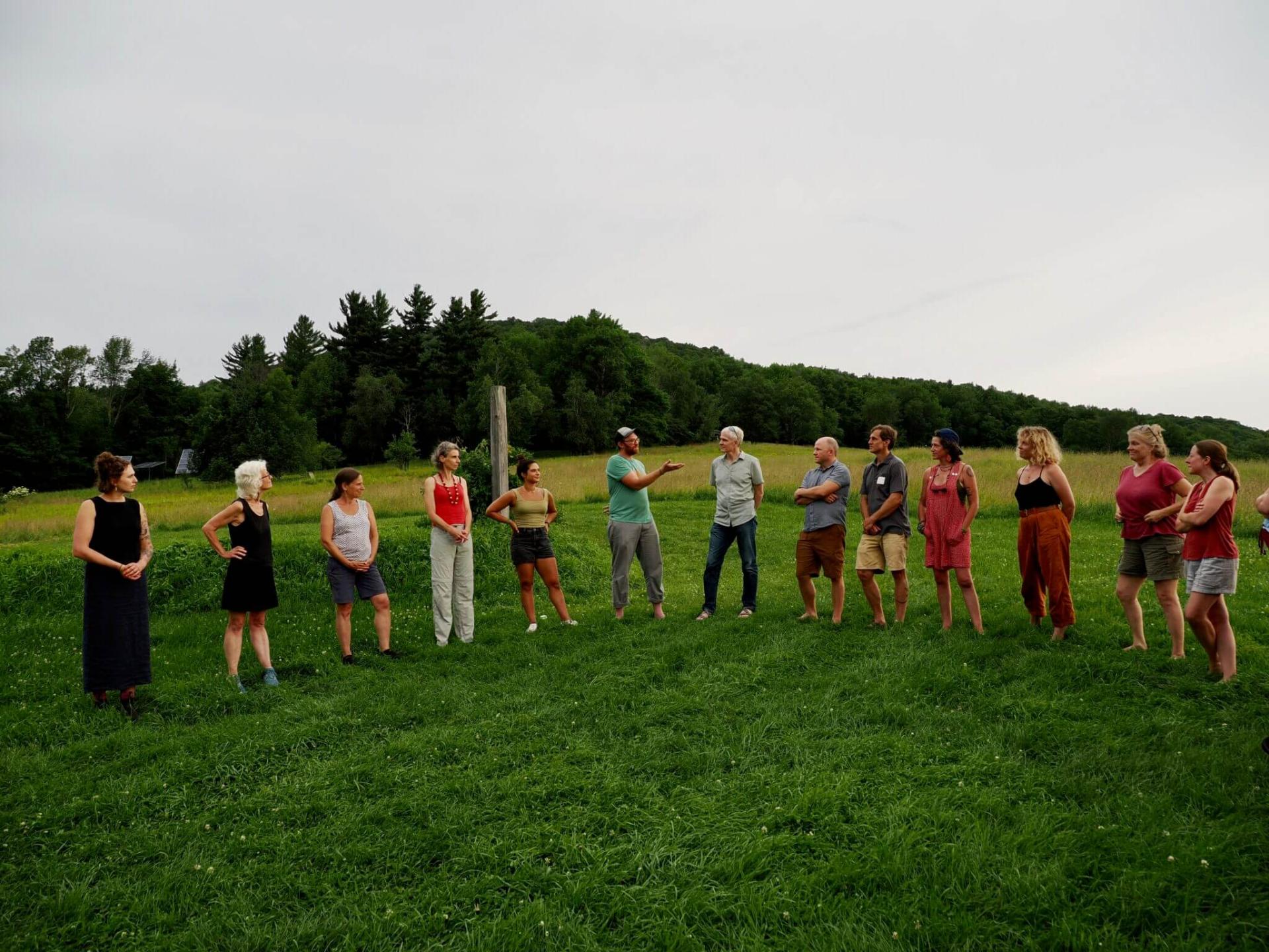 Participants gather on Tuesday evening for a final round of reflections before heading home.