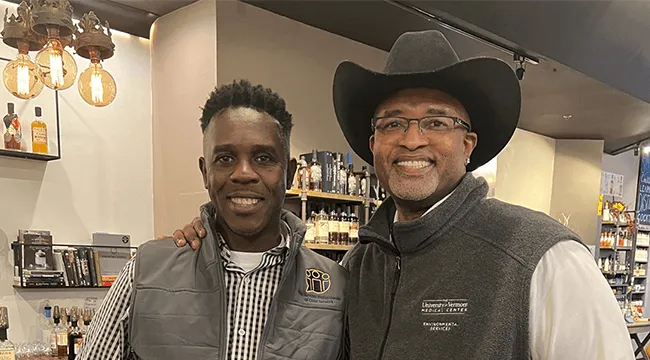 two men smiling