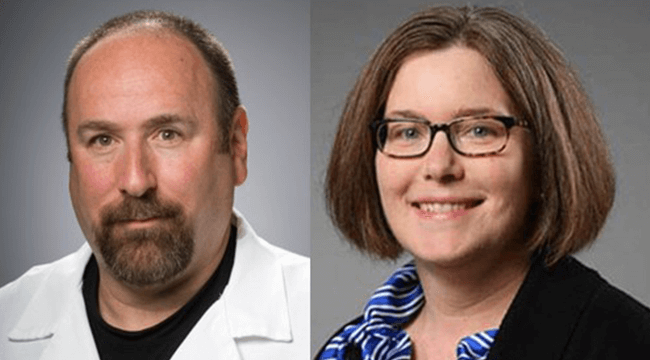 2 headshots: a man (left) and a woman