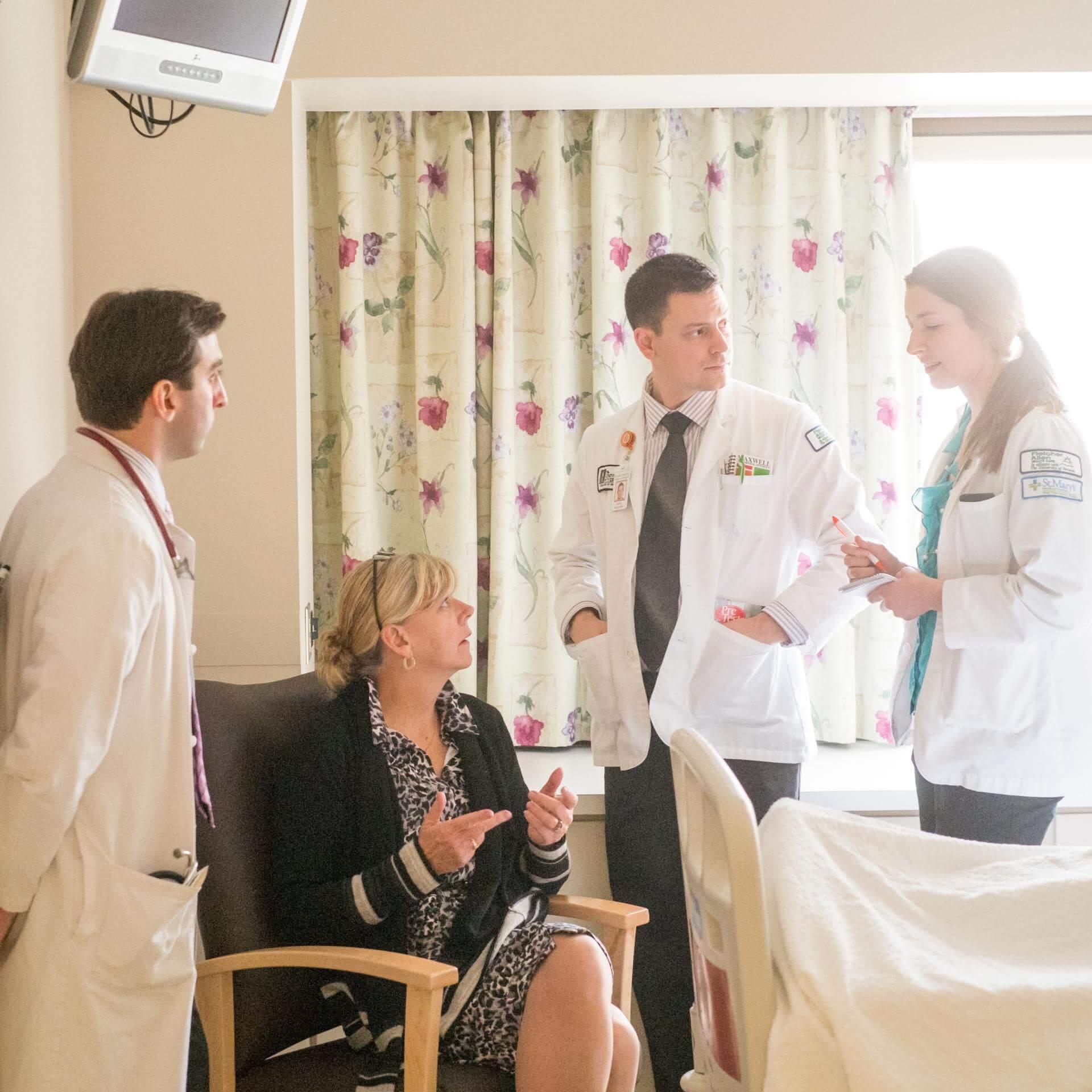 students in clinical setting