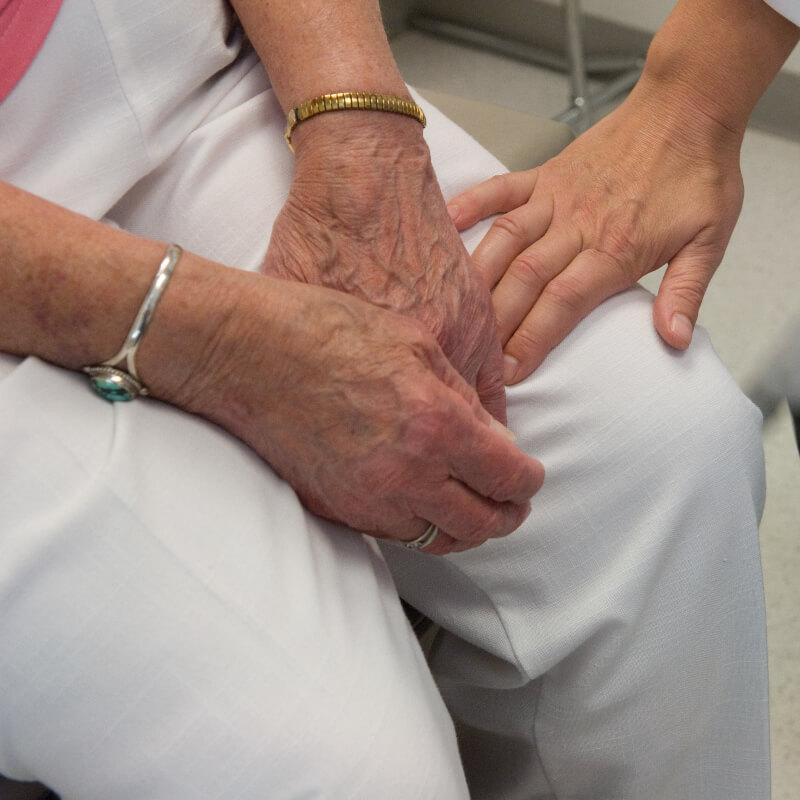 patient and doctors hands