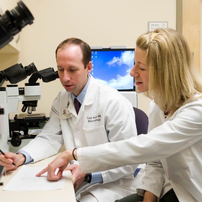 two doctors discussing results