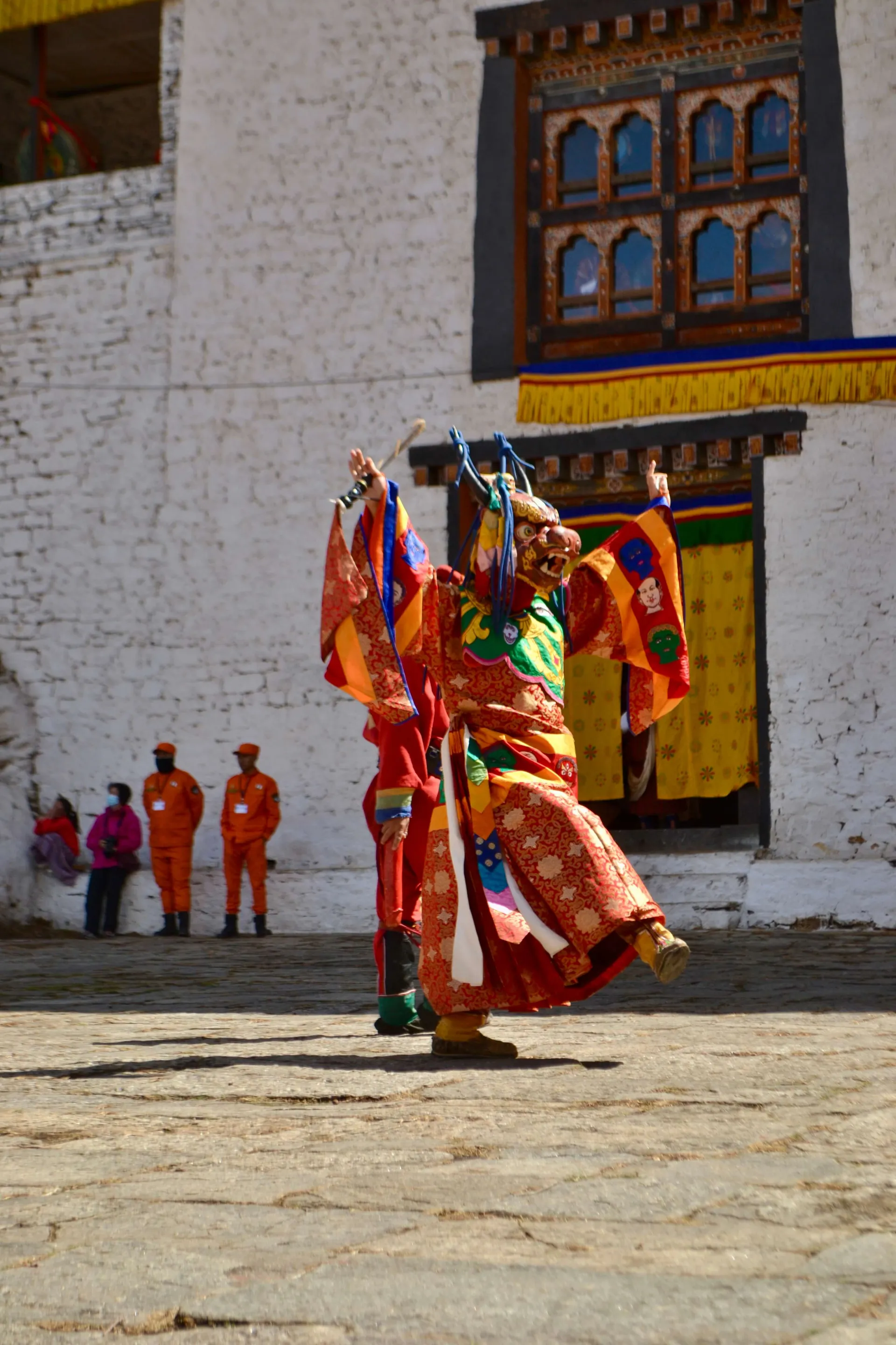 Dancer performing in Bhutan. Photo Credit: Annabel Resor