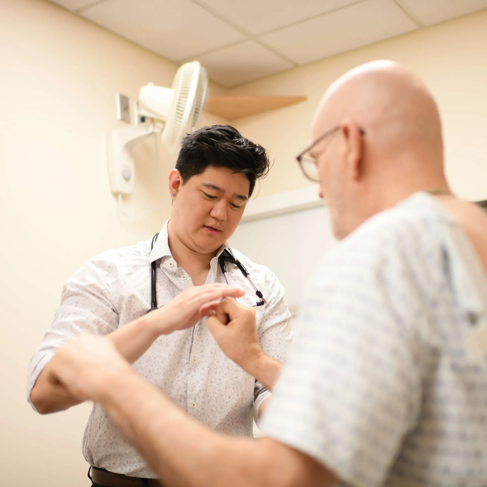 Provider aiding patient 