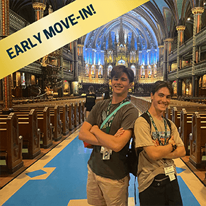 students at cathedral in Montreal