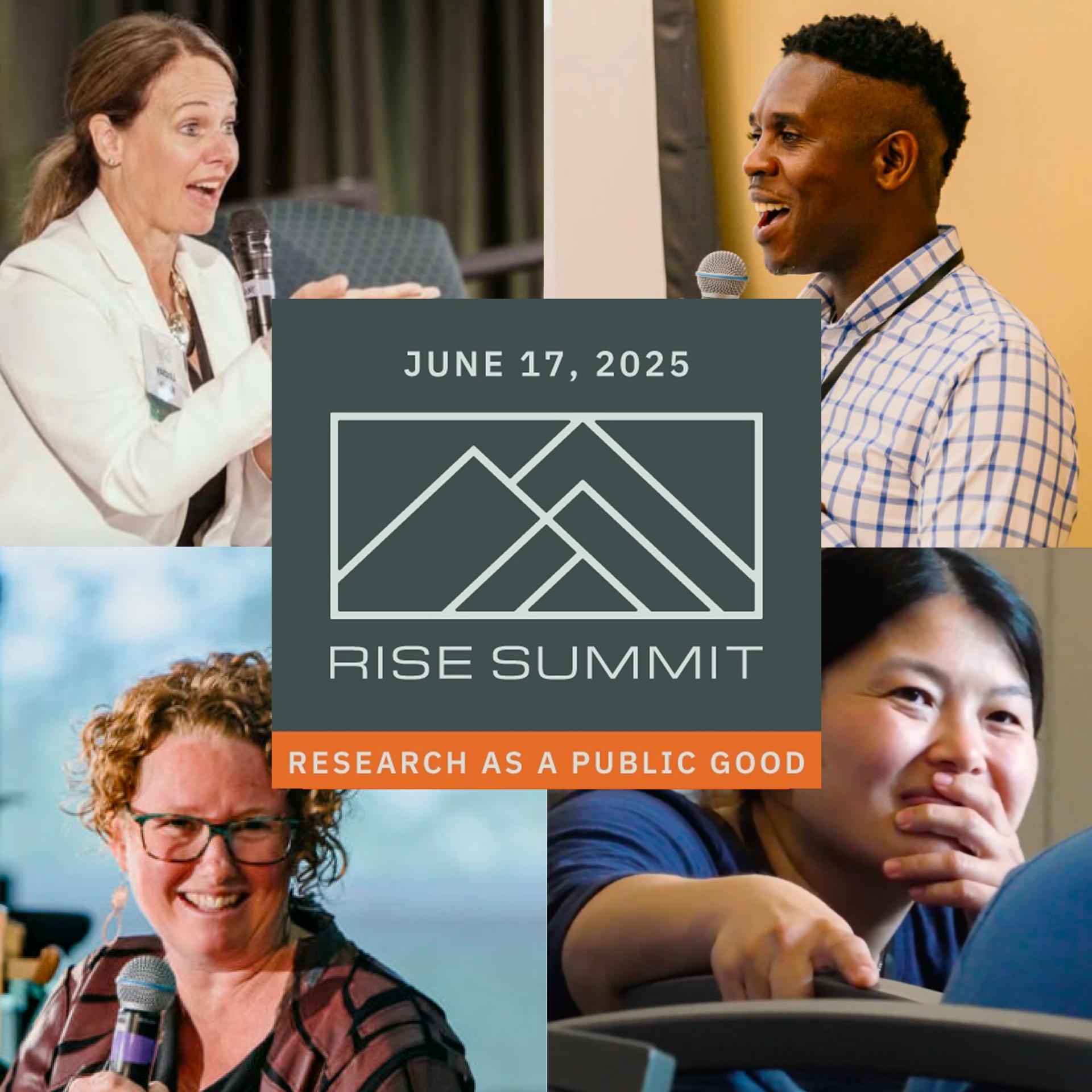 Rise Summit 2025 logo & conference speakers