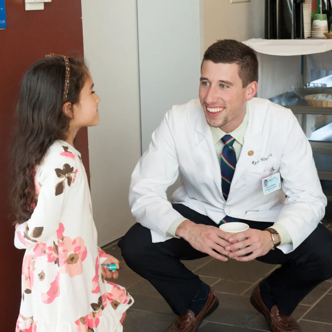 Provider and patient talking at patients level