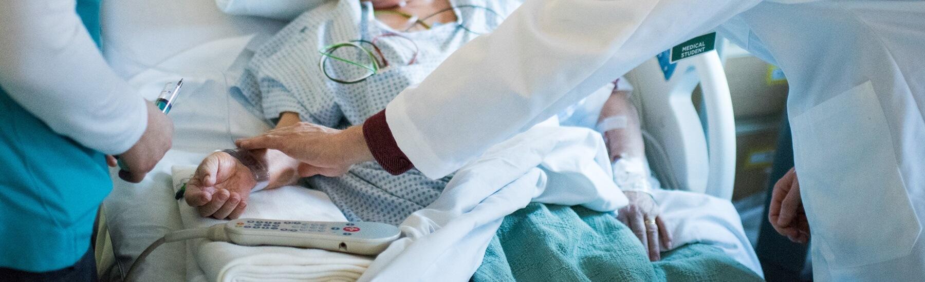 physician examining patient