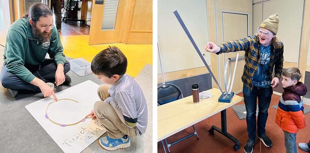CEMS Physics professors and students share "phun" activities with young ECHO visitors.