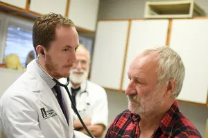 physician examining patient