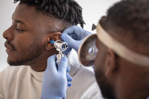 physician examining patient