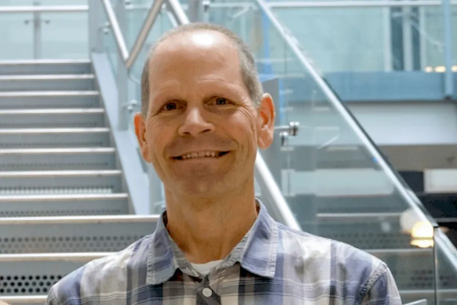 a man smiling