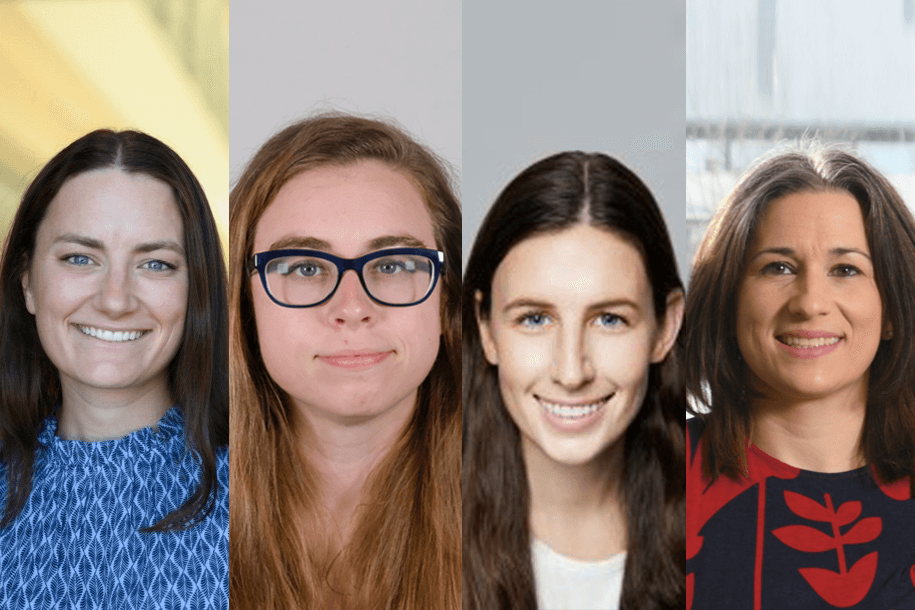 4 headshots of women