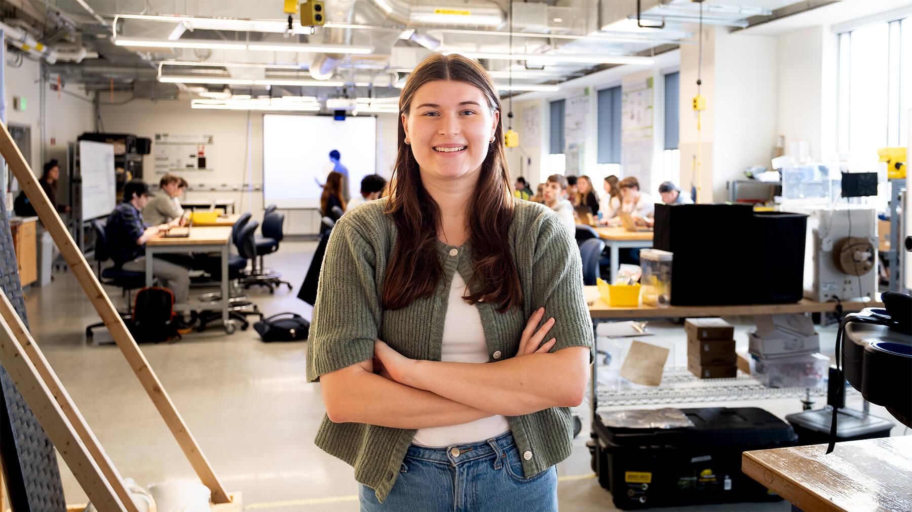 Biomedical Engineering senior Anna Shoudt