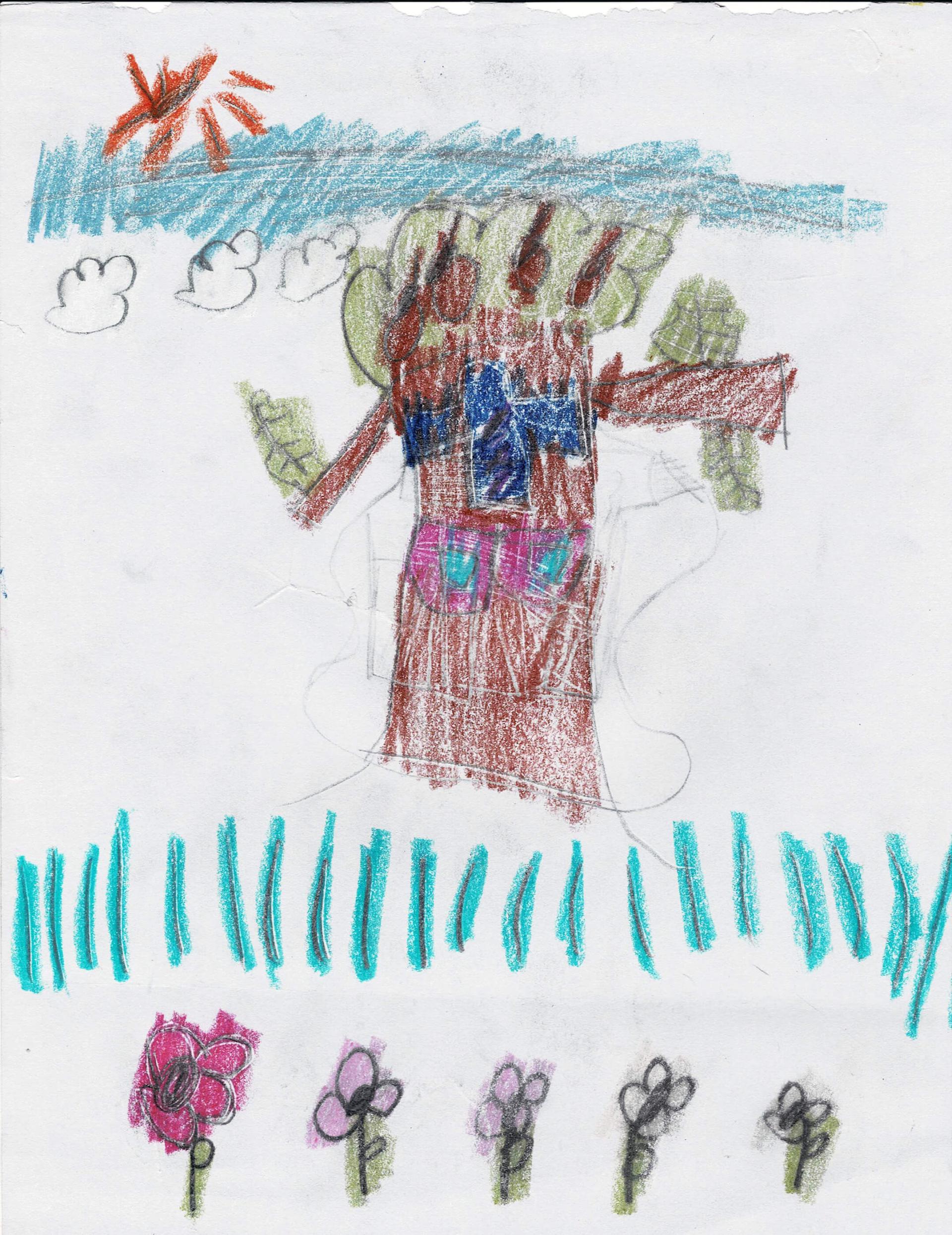 a drawing of a tree