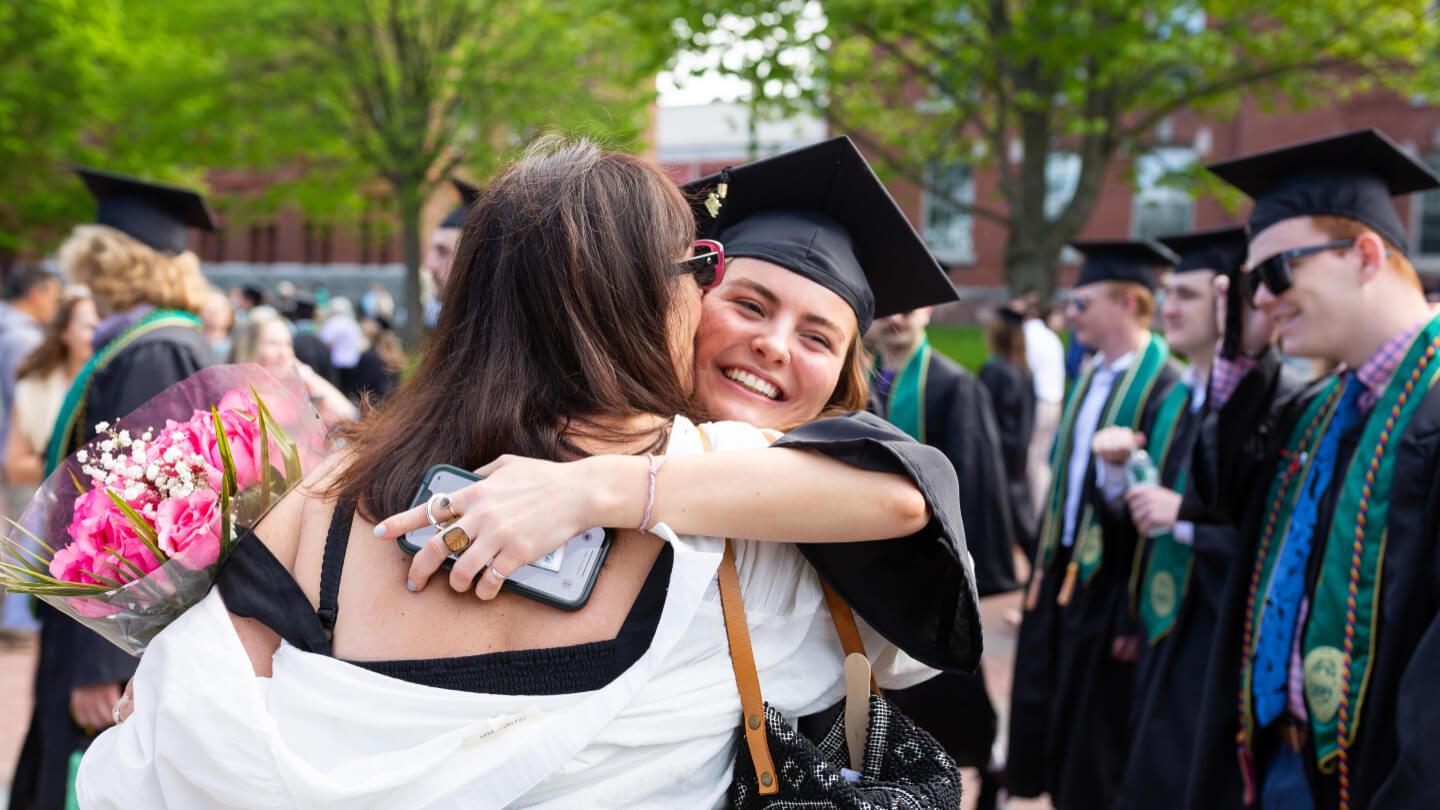 Person in graduation gown