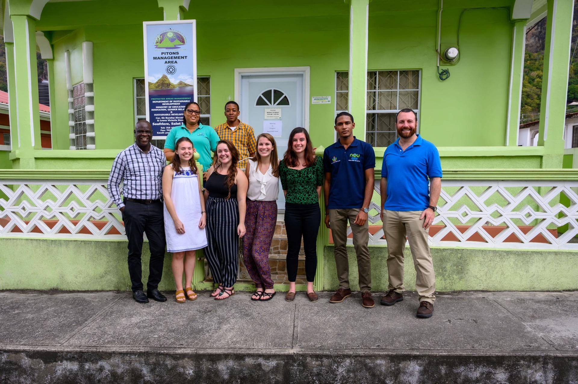 Thomas DeSisto with students in St. Lucia