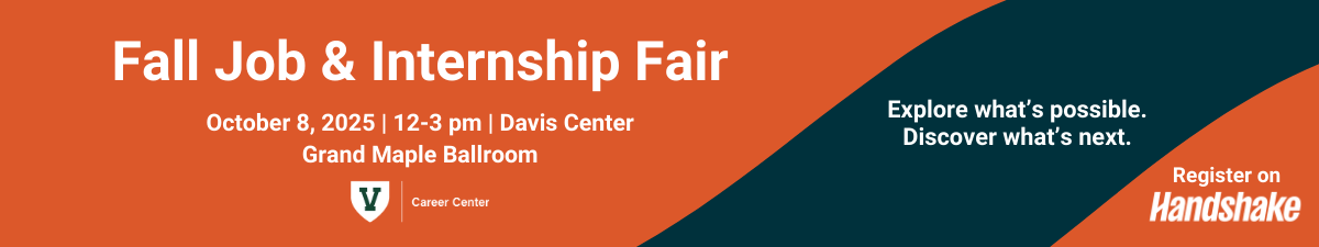 Fall Job and Internship Fair Banner