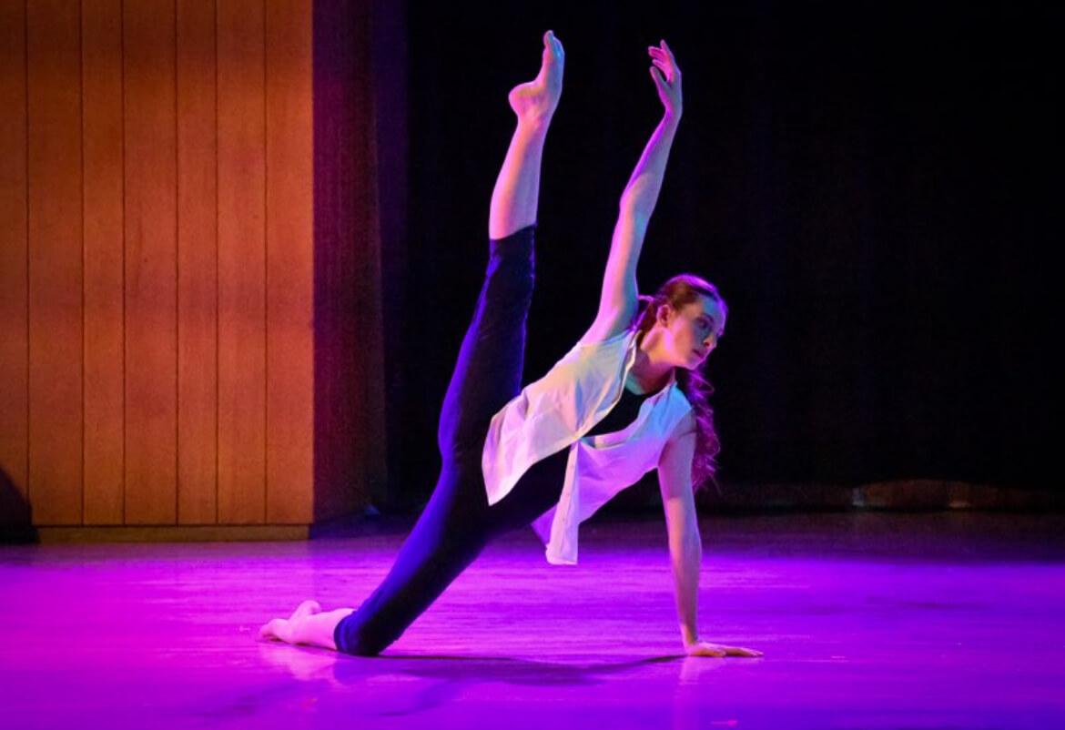 Student performing ballet