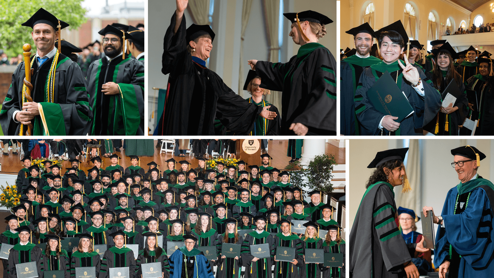 collage of graduation images of Larner College of Medicine 2025