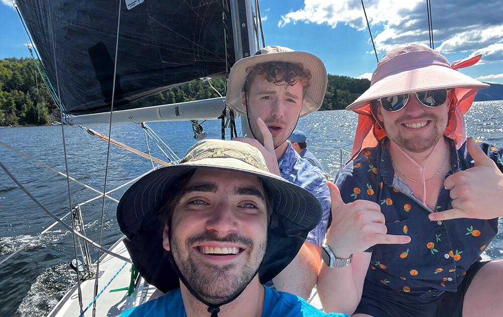 Jack McTasney sailing with friends.