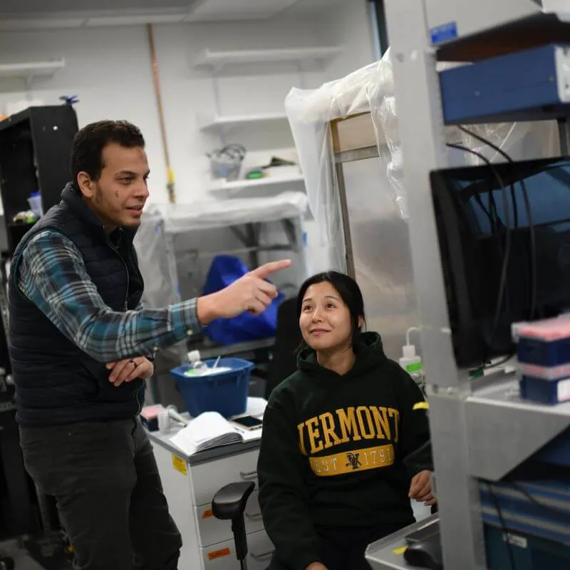 Two people in a lab