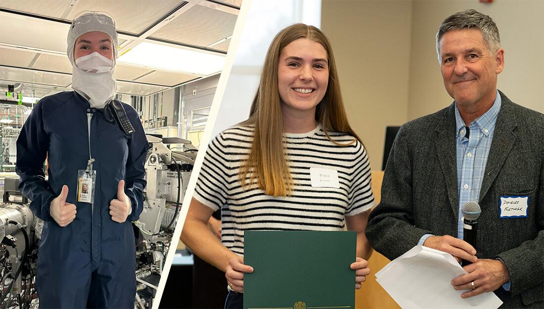 Paige Koterba receives the 2025 Student Mechanical Engineer of the Year Award